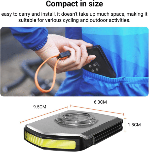 LUZ DELANTERA LED RECARGABLE USB C/MONTAJE CICLO COMPUTADOR BLC100 100 LUMENS COOSPO