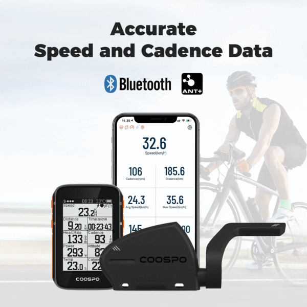 SENSOR DE VELOCIDAD Y CADENCIA COOSPO BK805 BLE&ANT