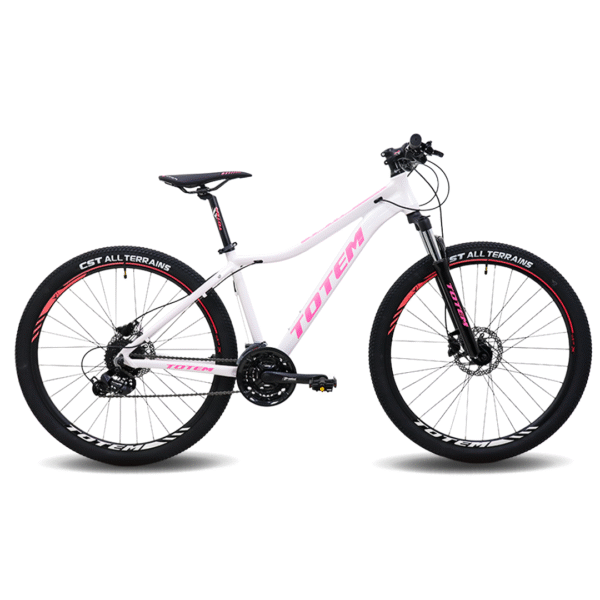14-139 BICICLETA TOTEM TOURNEY 8V FRENOS HIDRÁULICOS H. BLOQUEO 27.5 BLANCA